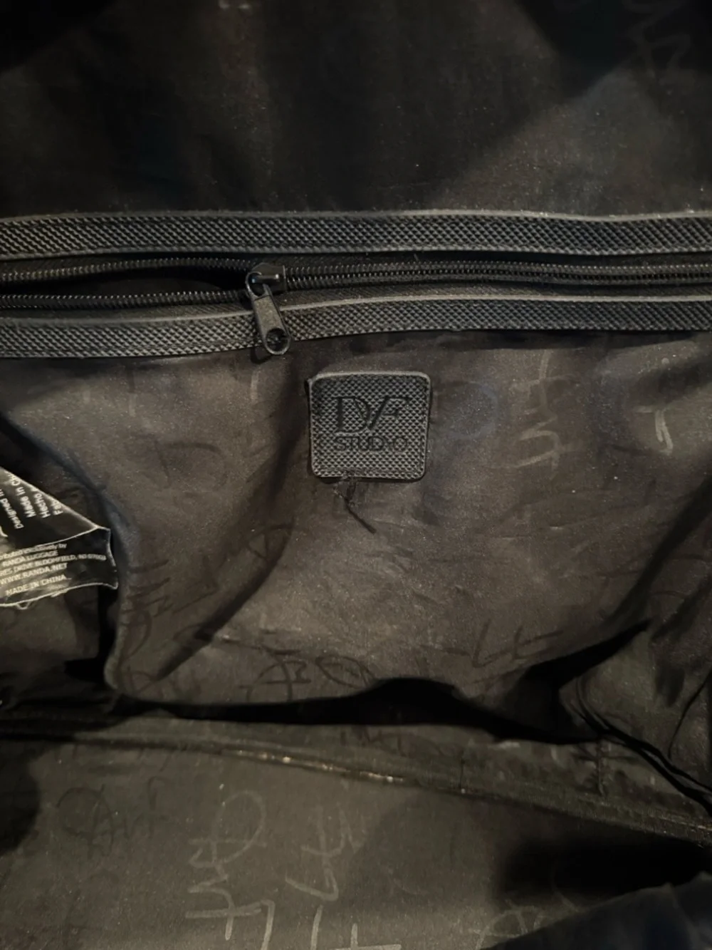 DVF Studio Grey Black Leopard Satchel Weekender Travel Tote Bag